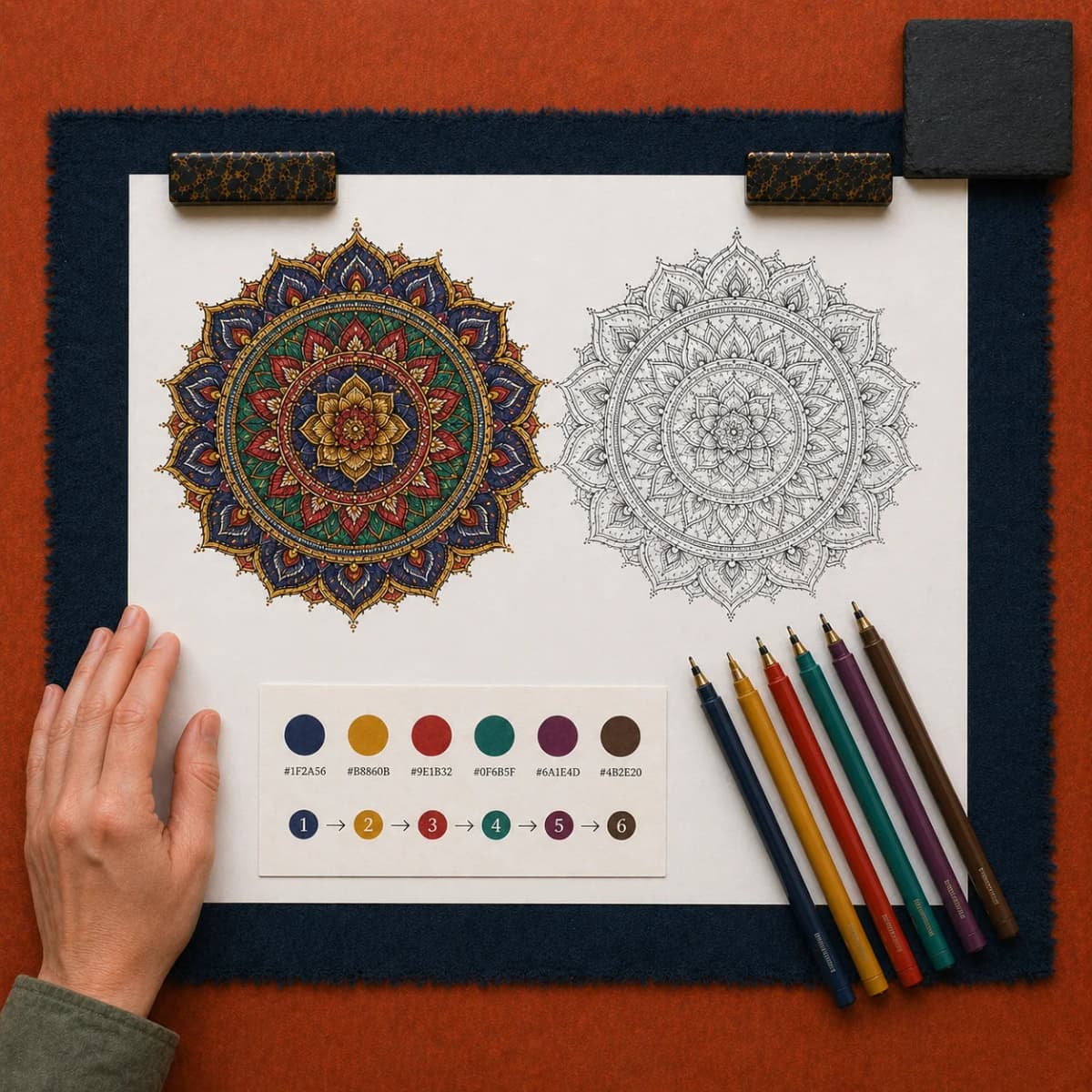 Mega Bonus - The Master Color Series: 10 Fully Colored Mandalas