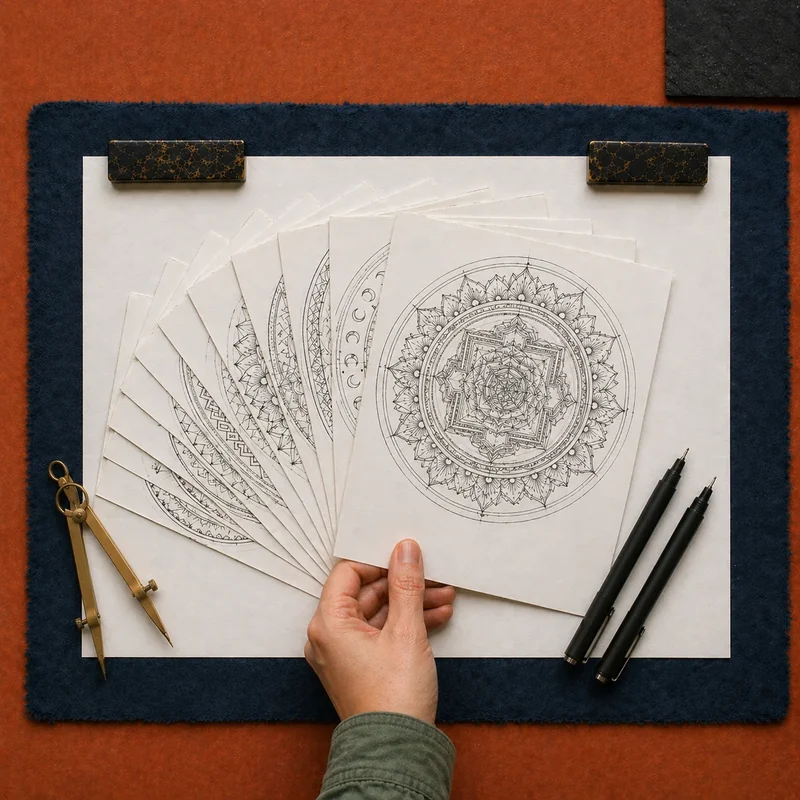 Bonus 1 - 10 Printable Mandala Templates
